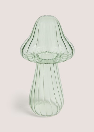Green Glass Mushroom Ornament(17cm x 9cm x 9cm)