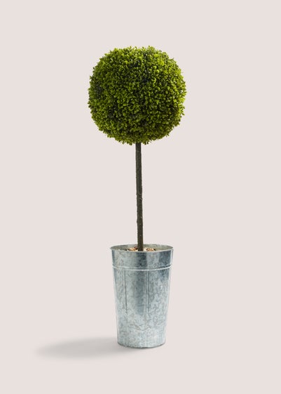 Ball Topiary in Galvanised Pot (30cm x 30cm x 90cm)