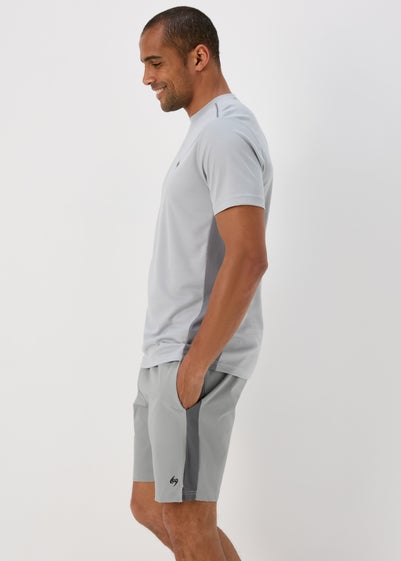 Souluxe Woven Pique Shorts Grey