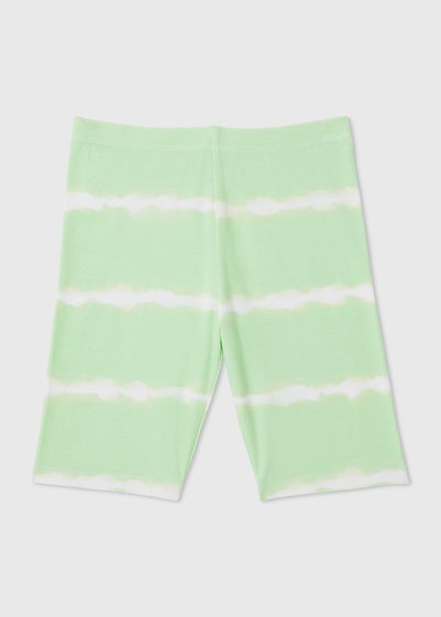 Girls Green Tie Dye Shorts (7-13yrs) - Age 7 Years
