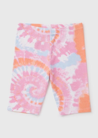 Girls Pink Tie Dye Shorts (7-13yrs) - Age 7 Years