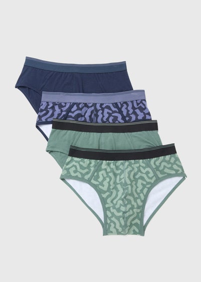 4 Pack Green Zig Zag Briefs