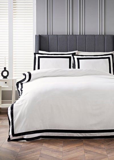 Monochrome Border Duvet Cover