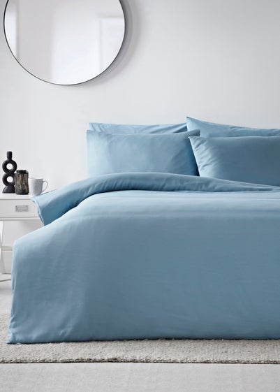 Plain Light Blue Dyed Duvet Set