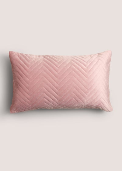 Pink Velvet Quilted Cushion