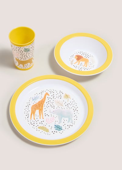 Kids Safari 3 Piece Dinner Set