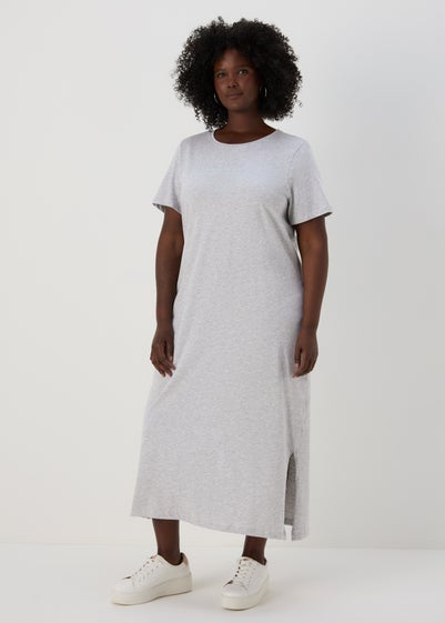 Grey Jersey T-Shirt Dress - Size 8