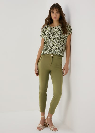 Et Vous Khaki Capri Trousers