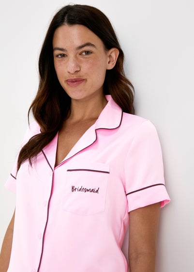 Pink Bridesmaid Pyjama Set