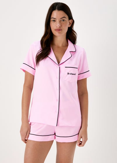 Pink Bridesmaid Pyjama Set