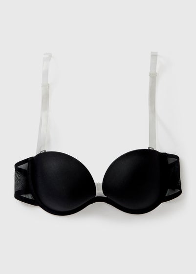 Black Clear Strap Multiway Bra