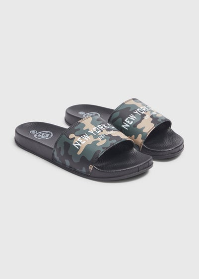 Grey Camo New York Sliders