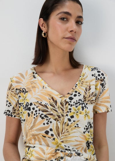 Multicolour Floral Print Jersey Top