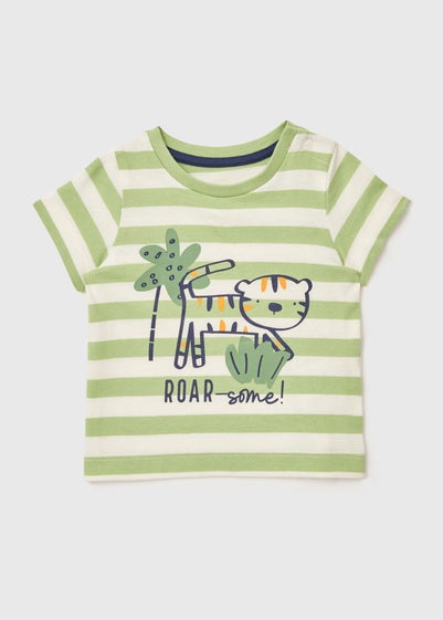 Baby Green "Roar-Some" Slogan T-Shirt (Newborn-23mths) - Newborn