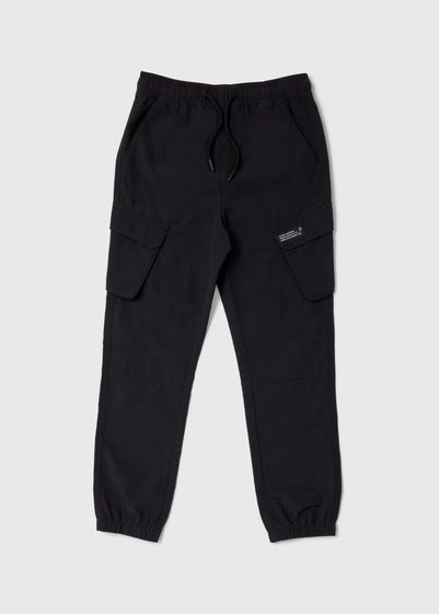 Boys Black Ripstop Cargo Pants (7-13yrs)