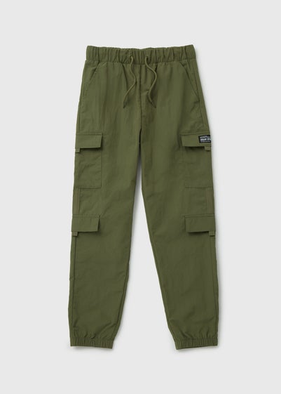 Girls Black Parachute Cargo Trousers (4-8yrs) - Matalan