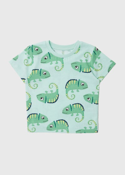 Boys Mint Chameleon Print T-Shirt ( 1-7yrs) - 1 to 1 half years