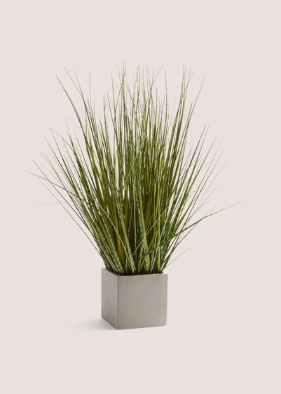 Grey Pot With Grass (75cm x 5cm x 5cm)