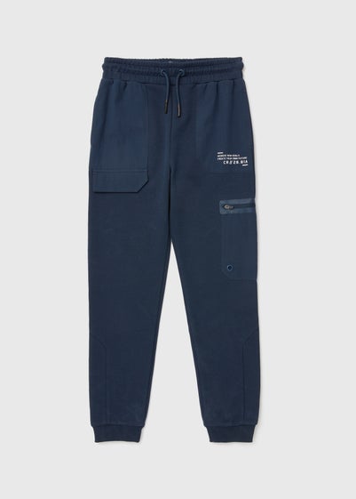 Navy Interlock Co Ord Joggers (7-13yrs) - Age 7 Years