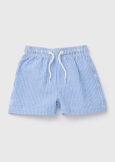 Boys Blue Seersucker Swim Shorts (1-6yrs)