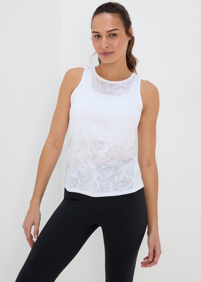 Souluxe White Sports Vest Top - Small