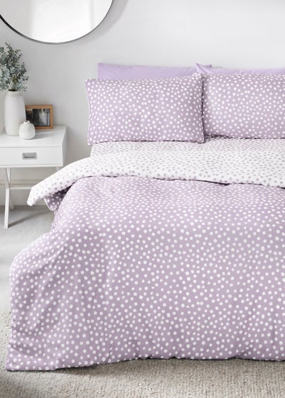 Lilac Spots Print Duvet Set