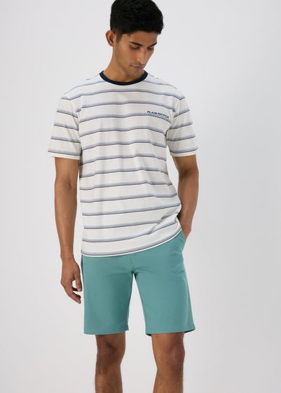 Teal Slim Fit Chino Shorts