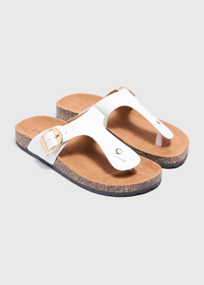 White Footbed Sandals