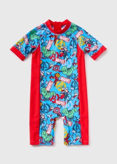 Marvel Kids Blue Superhero Surfsuit (3mths-5yrs)