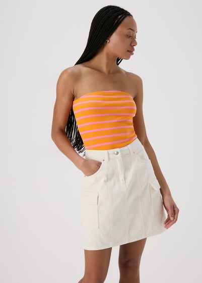 Orange Bandeau Top