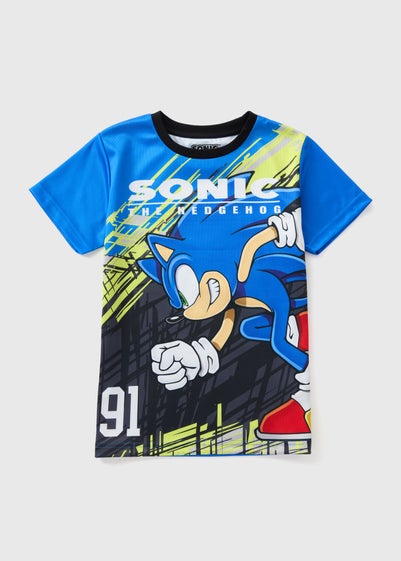 Sonic Boys Black Aertex T-Shirt (5-12yrs)