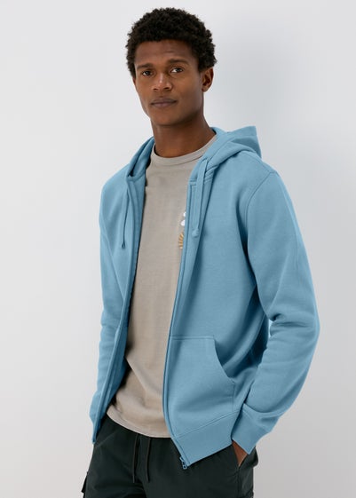 Blue Essential Zip Hoodie