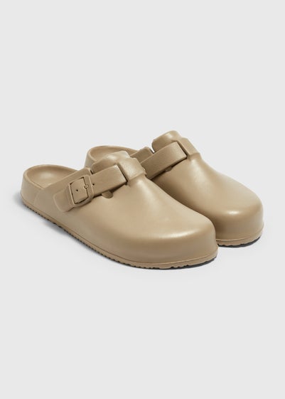 Taupe Close Toe Footbed Sandals