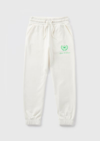 Girls Cream Sports & Leisure Joggers (7-15yrs)