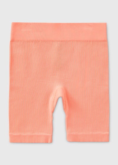 Girls Coral Seamless Ribbed Shorts (7-15yrs)