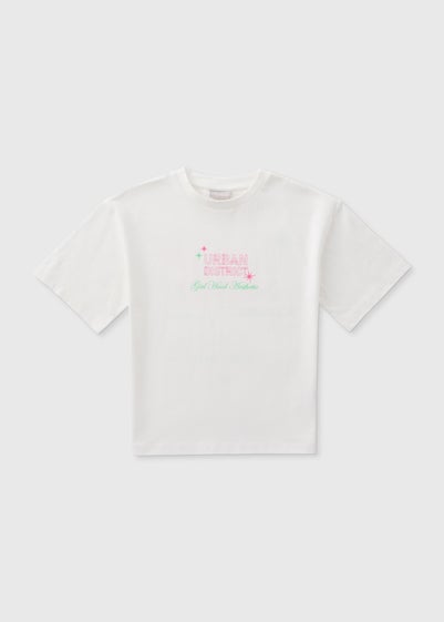 Girls Cream Wellness T-Shirt (7-15yrs)