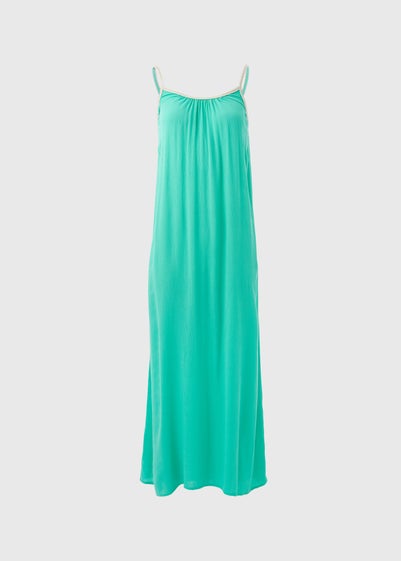 Turquoise Gold Trim Beach Dress