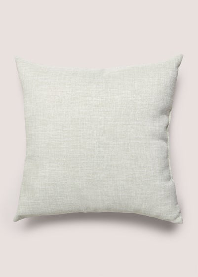 Green Linen-Look Cushion (43cm x 43cm)