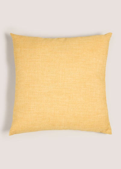 Yellow Linen-Look Cushion (43cm x 43cm)