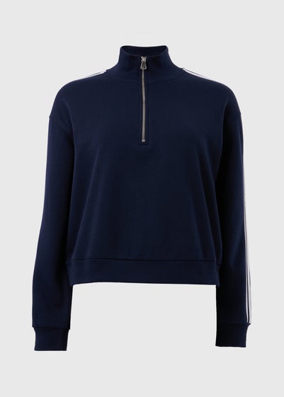 Navy Half Zip Sweatshirt