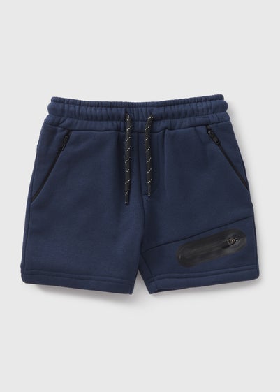 Boys Navy Sports Jogger Shorts (1-7yrs)