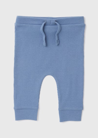 Baby Blue Ribbed Leggings (Newborn-23mths)