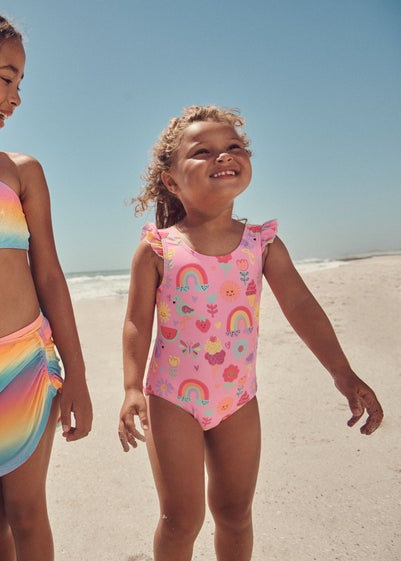 Girls Pink Swimsuit (1-7yrs)