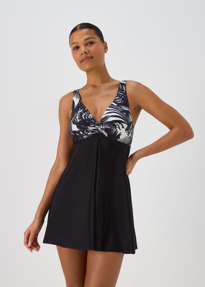 Black Palm Swimdress - Size 10
