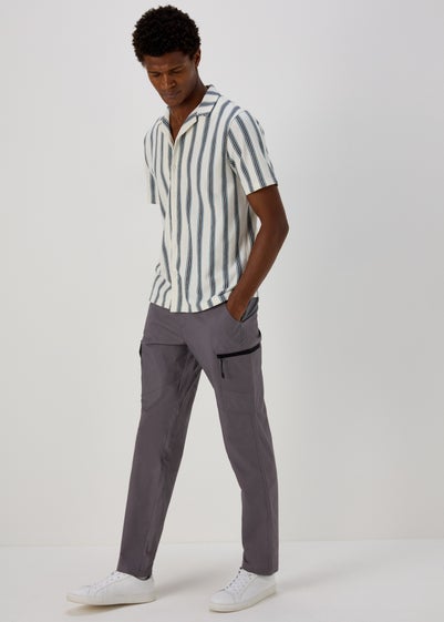 Grey Belted Trekking Trousers