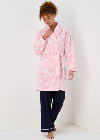 Pink Heart Dressing Gown - Extra small