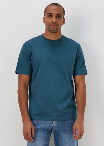 Blue Essential Crew Neck T-Shirt - Small