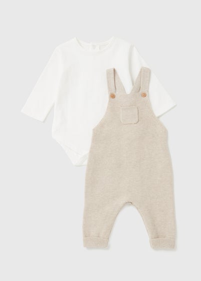 Baby Cream Knitted Dungaree (Newborn-18mths)