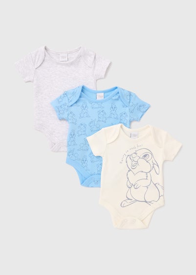 Disney Baby 3 Pack Blue Thumper Bodysuit (Tiny Baby-18mths) - Tiny Baby