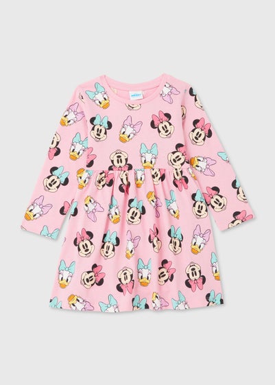 Disney Minnie & Daisy Girls Pink Dress (9mths-7yrs) - Age 9 - 12 Months